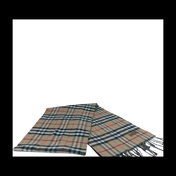 Burberry Fringe Bold Check Wide Scarf - Picture 8 of 9